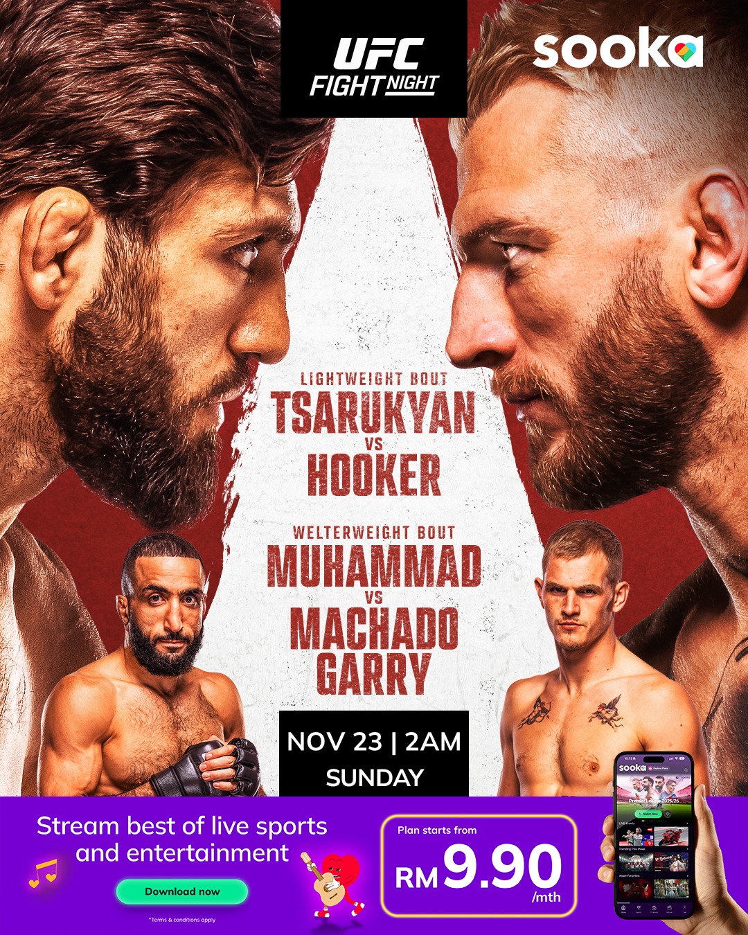 UFC Fight Night 265 Tsarukyan vs Hooker